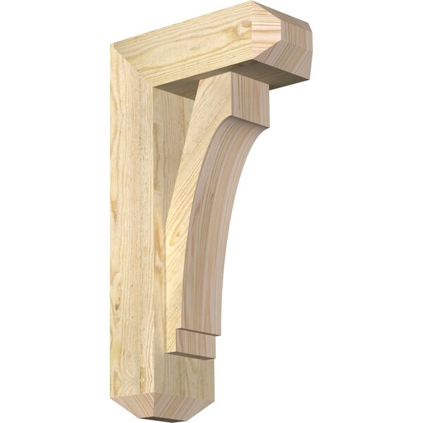 Ekena Millwork Imperial Craftsman Rough Sawn Bracket w/ Offset Brace, Douglas Fir, 6"W x 14"D x 26"H BKT0604X14X26IMP04RDF - main